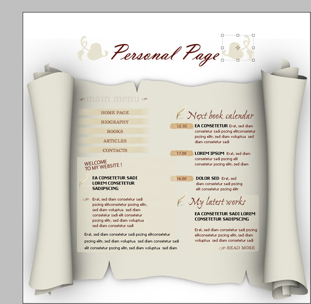 Old Style Personal Page Tutorial: Final Result