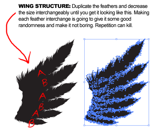 I duplicated the wing we