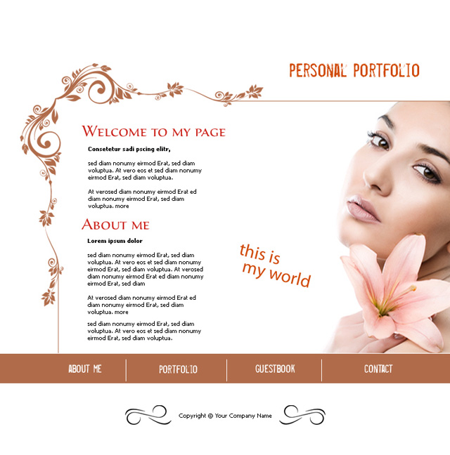 Personal Portfolio Layout - Vector Style Layout Tutorial: Final Result