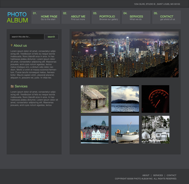 Portfolio Gallery Layout Tutorial: Final Result