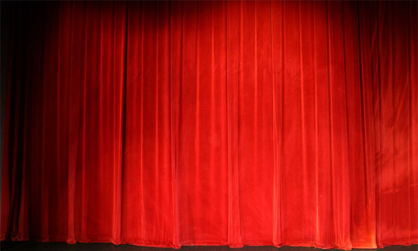 of a theatre curtain.