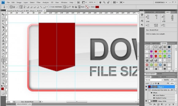 create download button photoshop