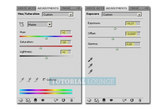 Add adjustment layer above all layers