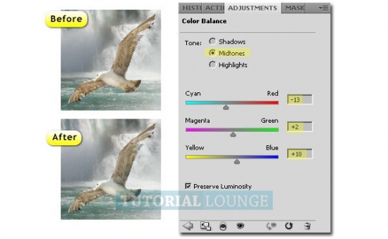 clipping masked Color Balance