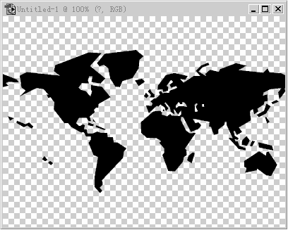 Black And White World Map. Digital World Map