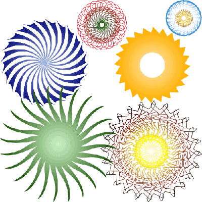 Vector Sunrays. Click to enlarge