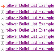 bullet list