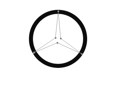 How to draw mercedes logo #3