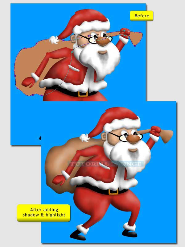 Learn To Draw Walking Santa Using Photoshop 27