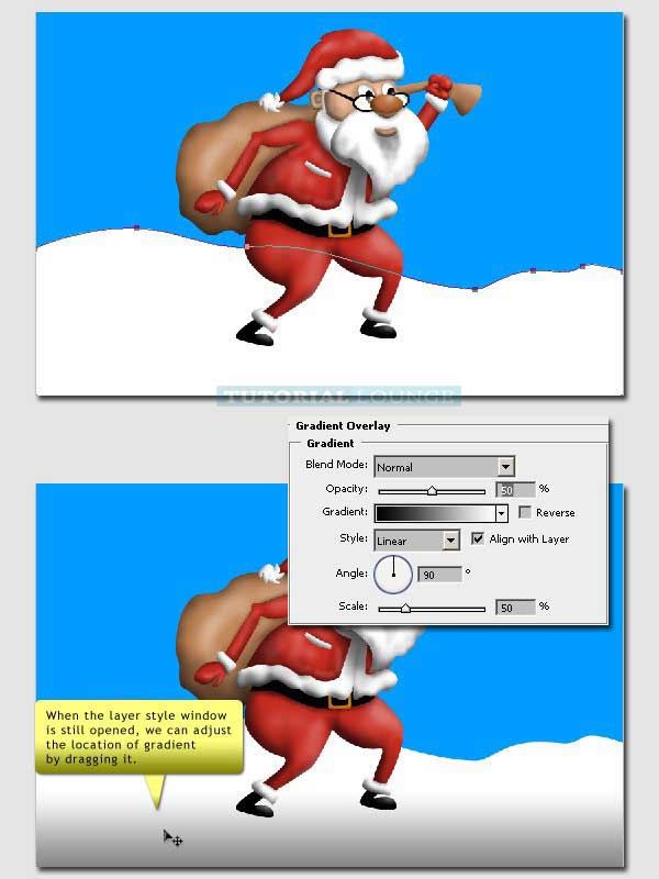 Learn To Draw Walking Santa Using Photoshop 28