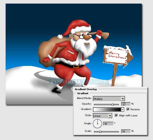 Learn To Draw Walking Santa Using Photoshop 43