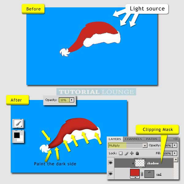 Learn To Draw Walking Santa Using Photoshop 5
