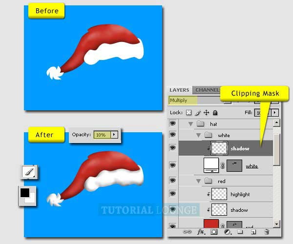 Learn To Draw Walking Santa Using Photoshop 7