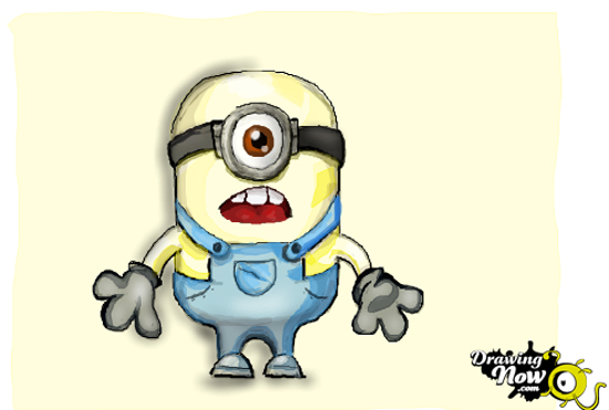 how to draw a minions from despicable me 2