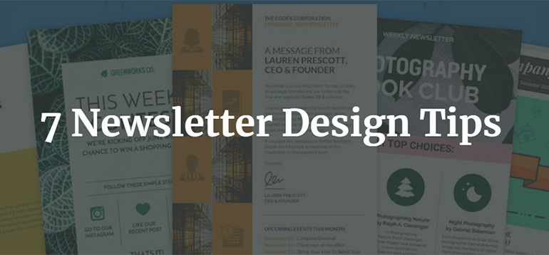 7 Newsletter Design Tips Inspiration